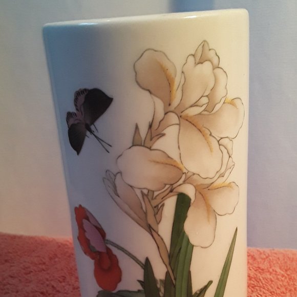 Mccoy Other - Vintage McCoy Asian Round Cylinder Vase #677